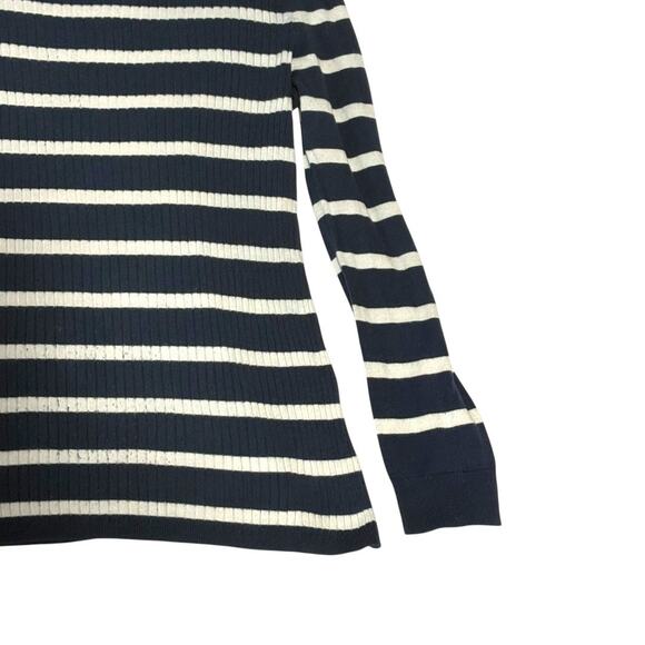 GAP Striped Long Sleeve Top - Sweater Style Navy & White - Medium Long Sleeves - Picture 4 of 12